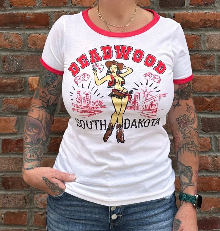 Ladies Casino Ringer Tee