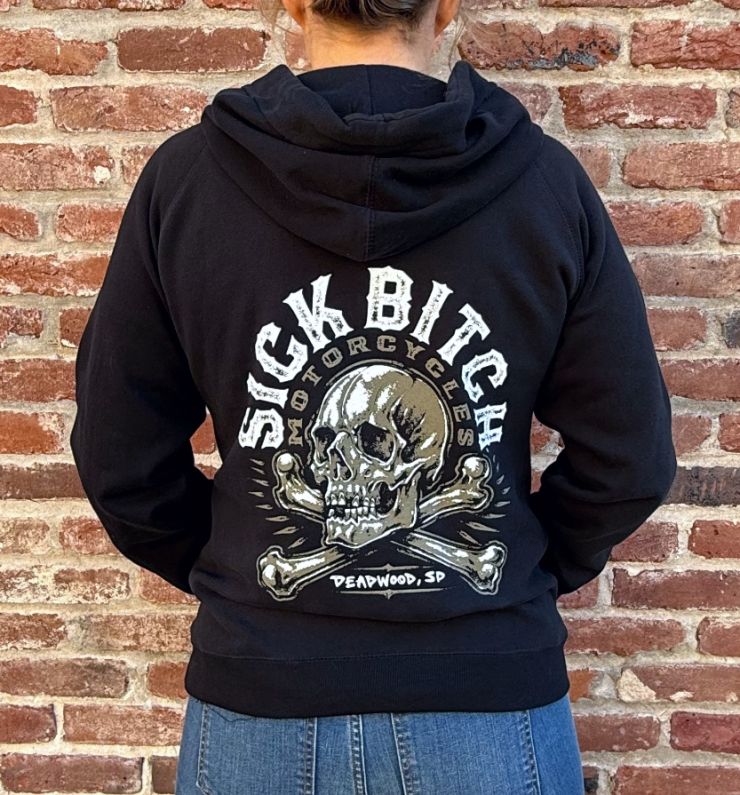 Sick Bitch Tan Skull Pullover Hoodie