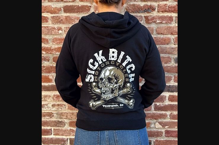 Sick Bitch Tan Skull Pullover Hoodie