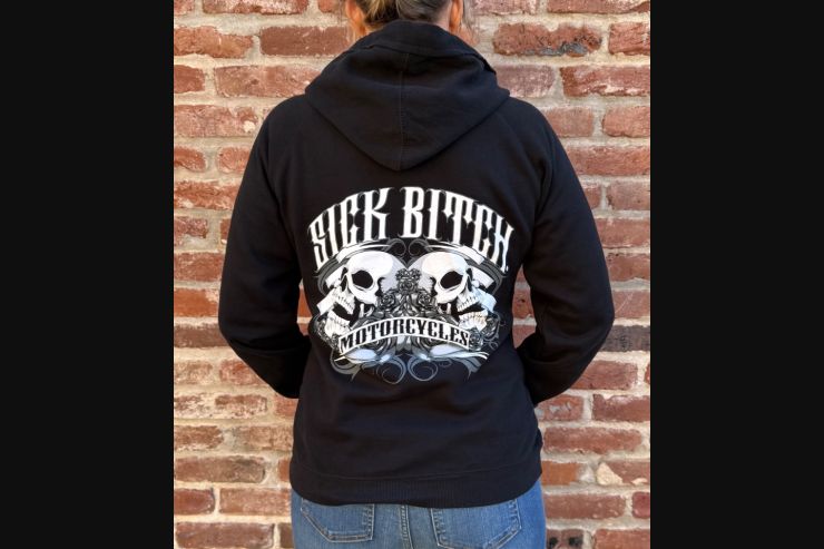 Sick Bitch Skull Pullover Hooded Sweatshirt