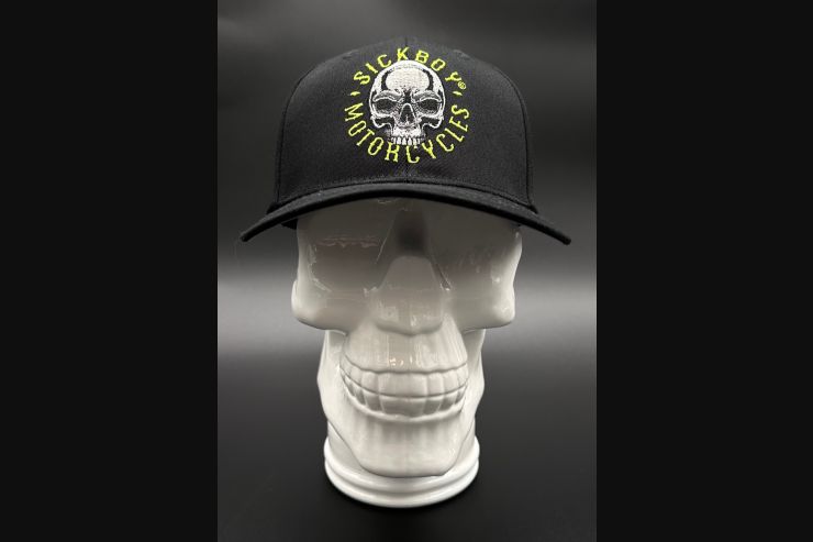 Green Skull Fitted Hat
