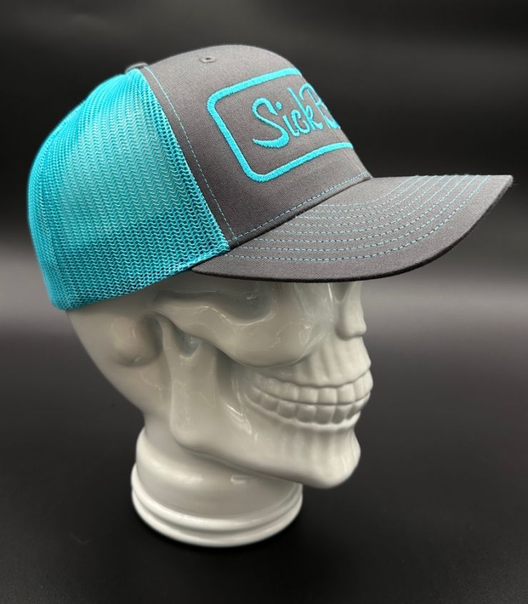 Sick Bitch CHR/TEAL snapback hat