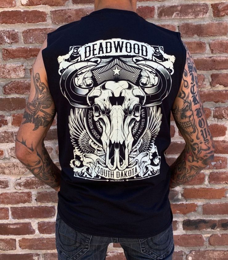 Deadwood Buffalo Skull Sleeveless 