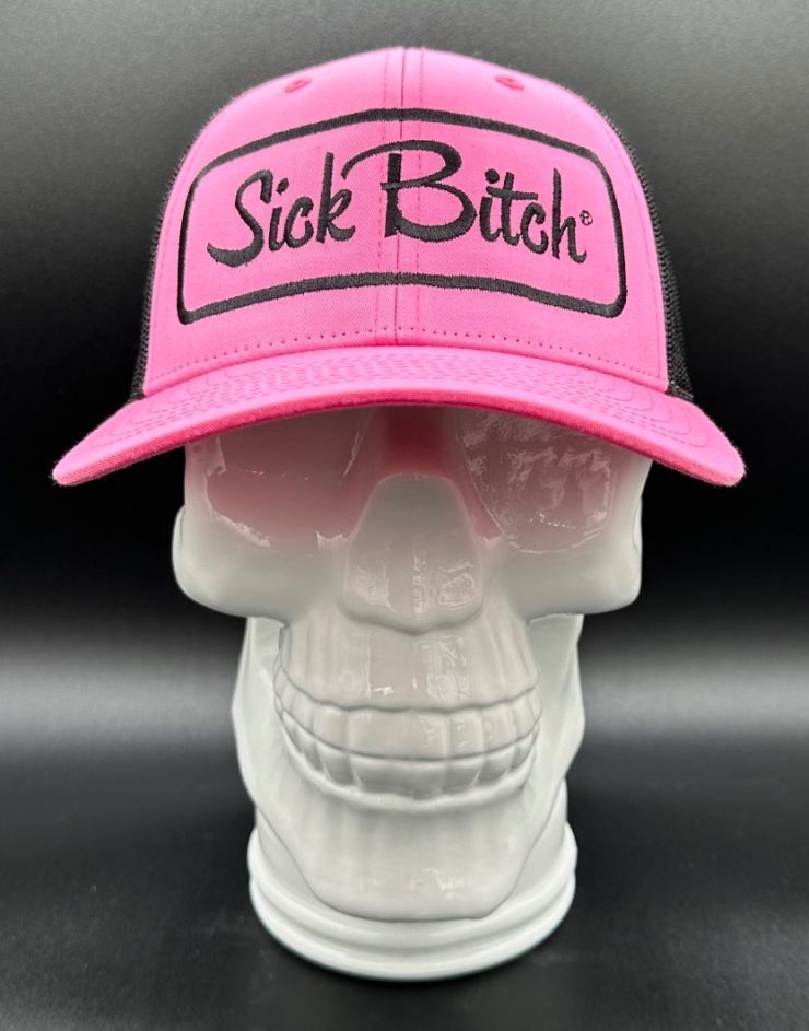 Sick Bitch Hot Pink/Black Snapback Hat