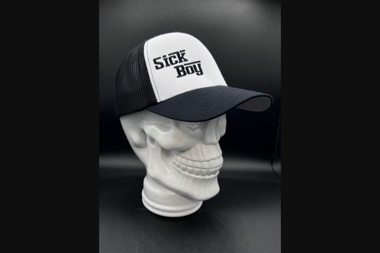 White on Black SIF fitted hat