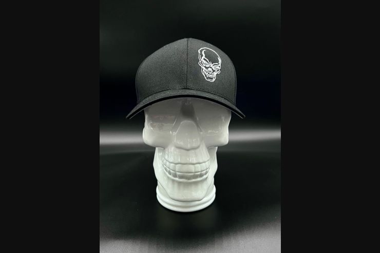 Black Live Fast Skull Fitted Hat