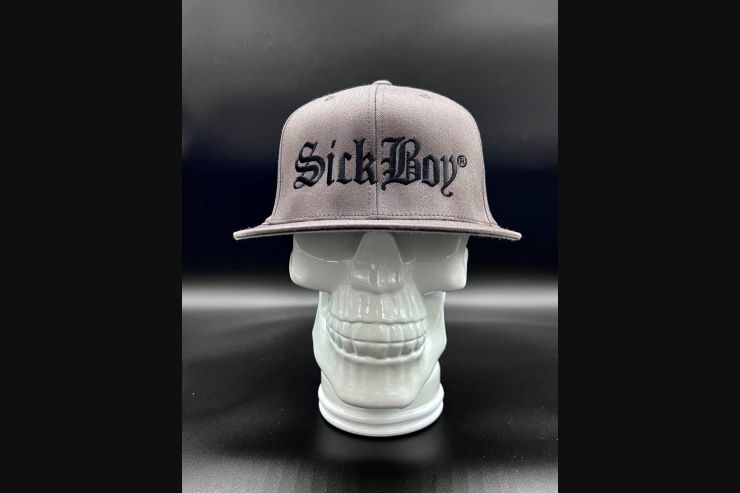 Charcoal grey 1999 flat fitted hat