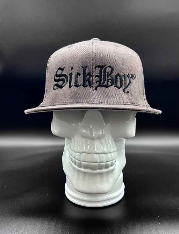 Charcoal grey 1999 flat fitted hat