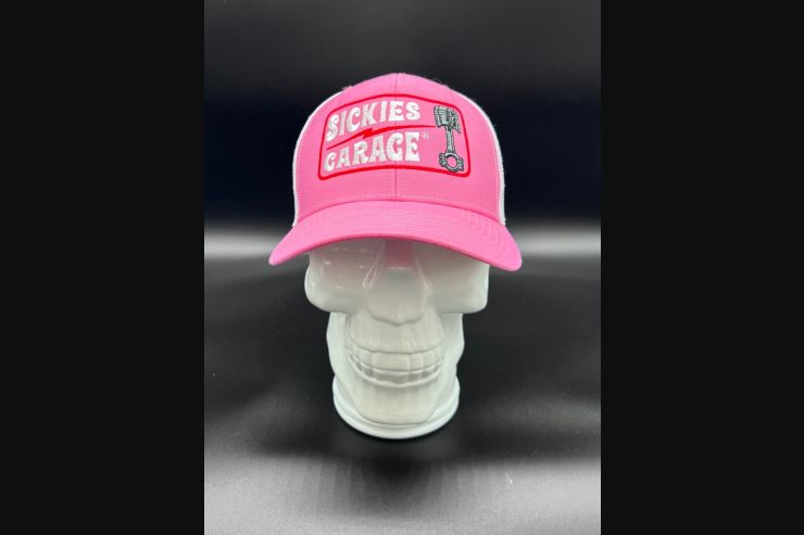 Curved Sickies Garage Pink/White Snapback Hat