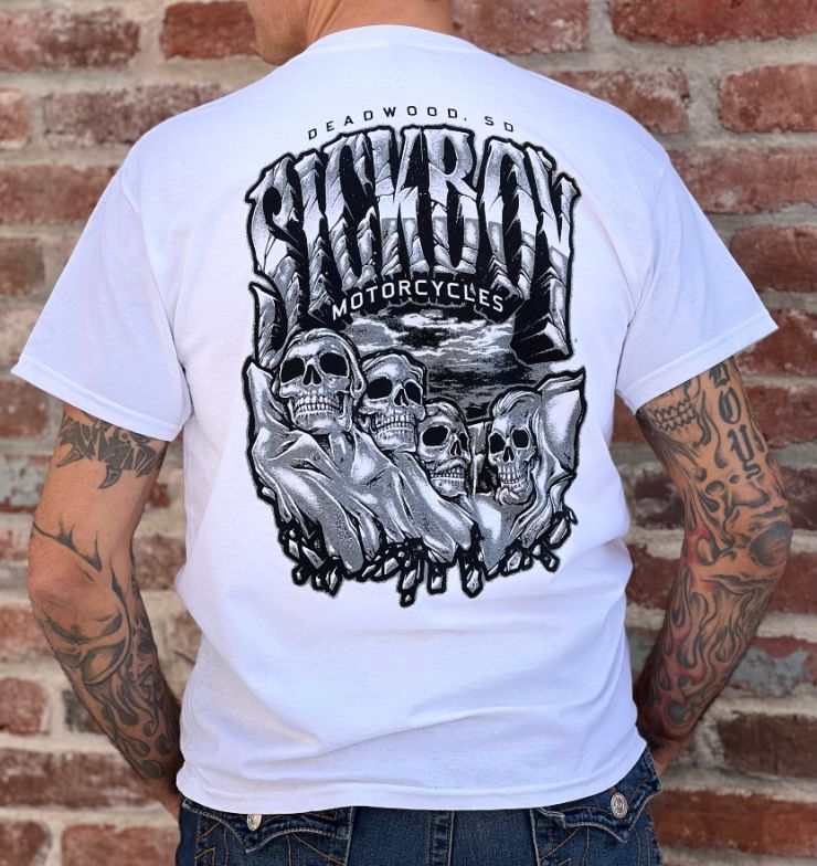 White Rushmore Skull Tee