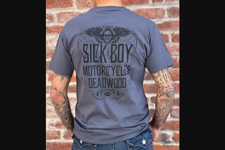 Grey Deadwood Wings Tee