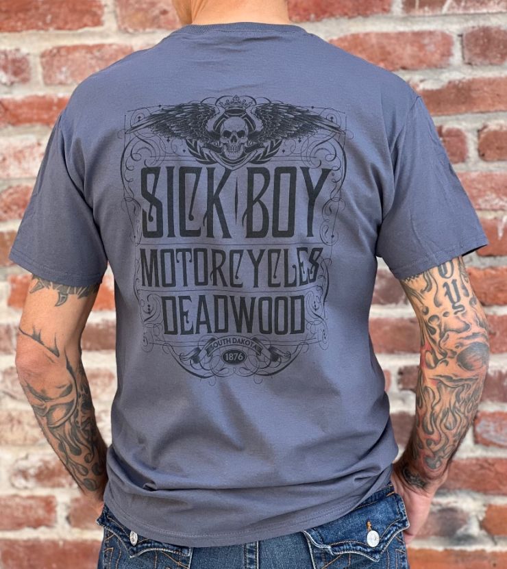 Grey Deadwood Wings Tee