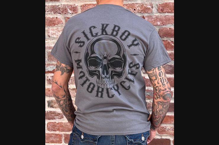 Sick Boy Black Skull Tee
