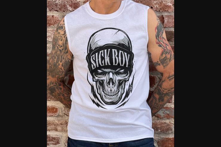 White Lightning Skull Sleeveless