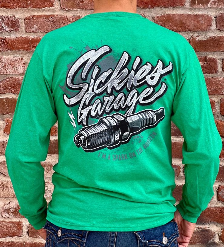 Green Sickies Spark Plug Long Sleeve