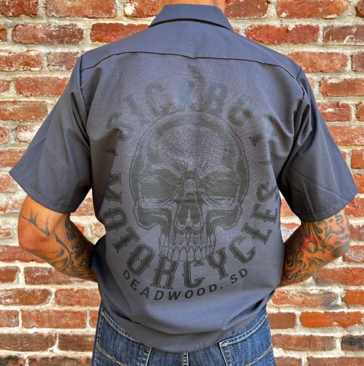 Black Skull Work Shirt