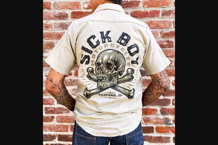 Sick Boy Tan Skull Work Shirt