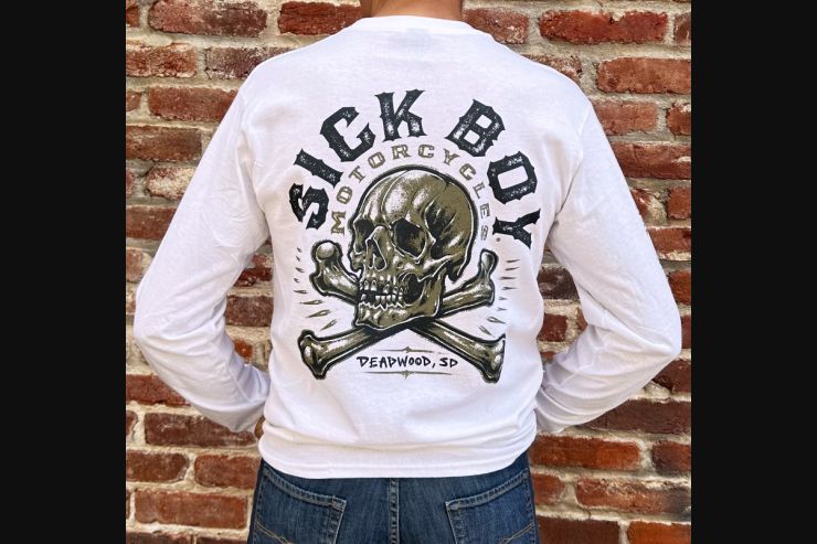 White Tan Skull Long Sleeve 