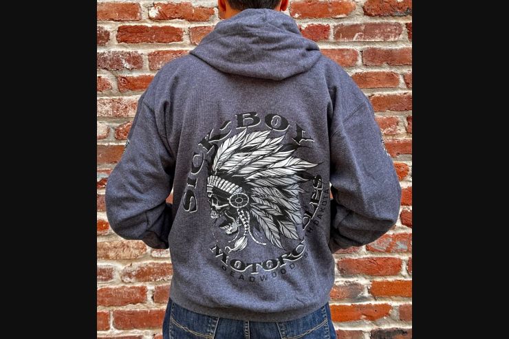 Sick Boy Grey Indian Zip-up Sweat