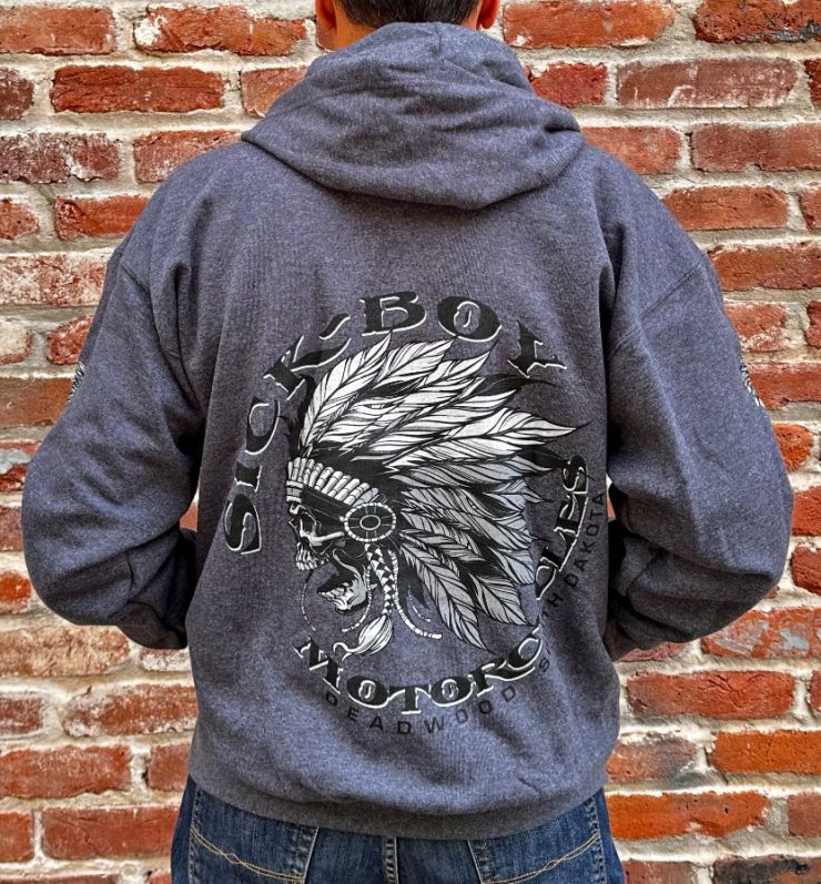 Sick Boy Grey Indian Zip-up Sweat