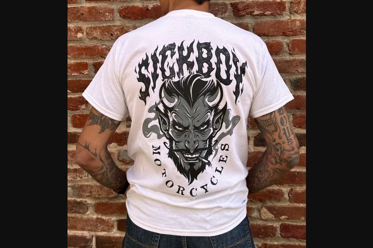 White Sick Boy Devil Tee 
