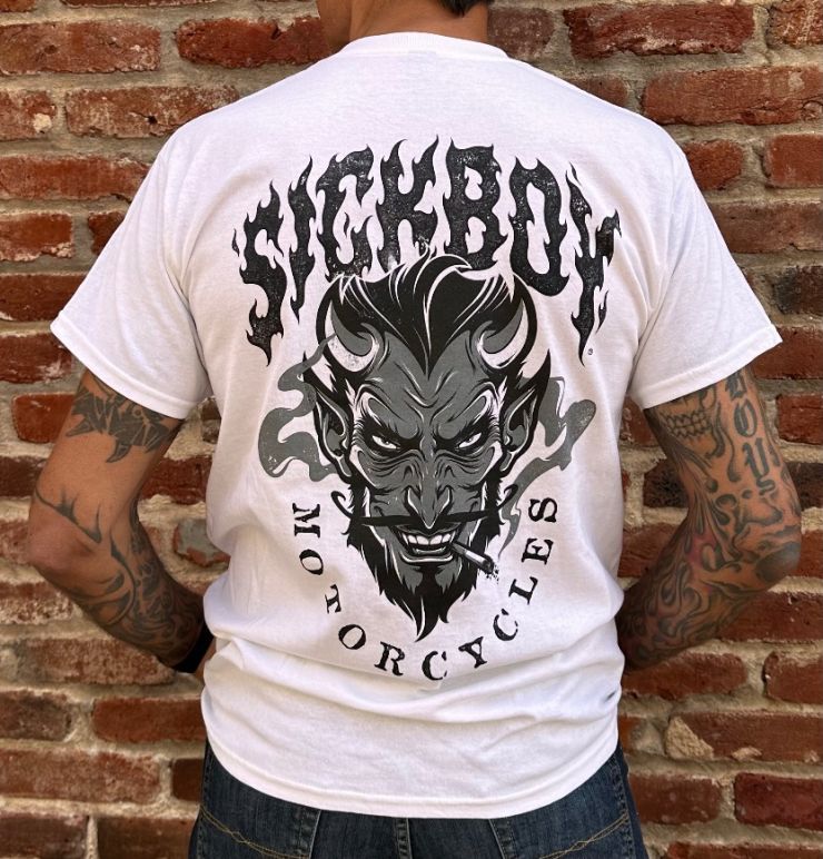 White Sick Boy Devil Tee 