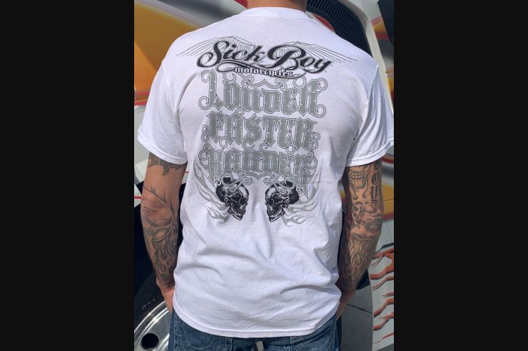 White Louder Faster Harder Tee