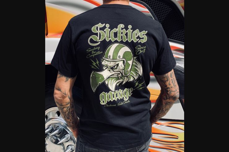 Sickies Garage Helmet Vulture Tee