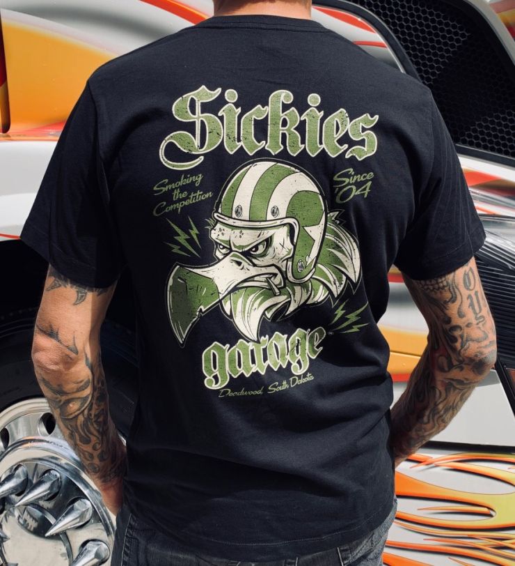 Sickies Garage Helmet Vulture Tee