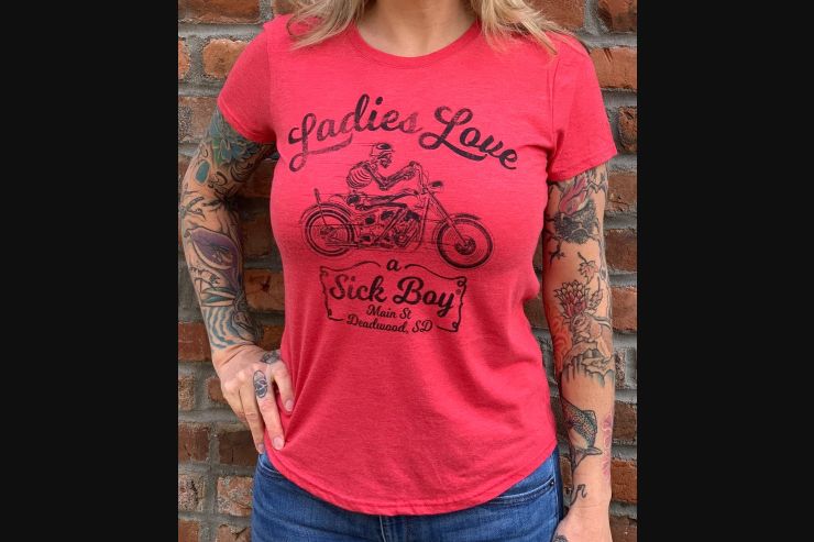 Ladies Love a Sick Boy heather red tee