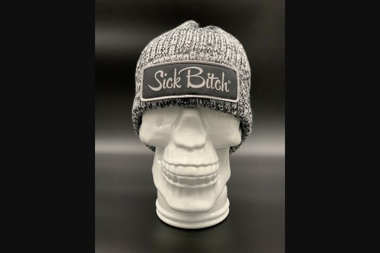 Sick Bitch Heather Black Knit Hat