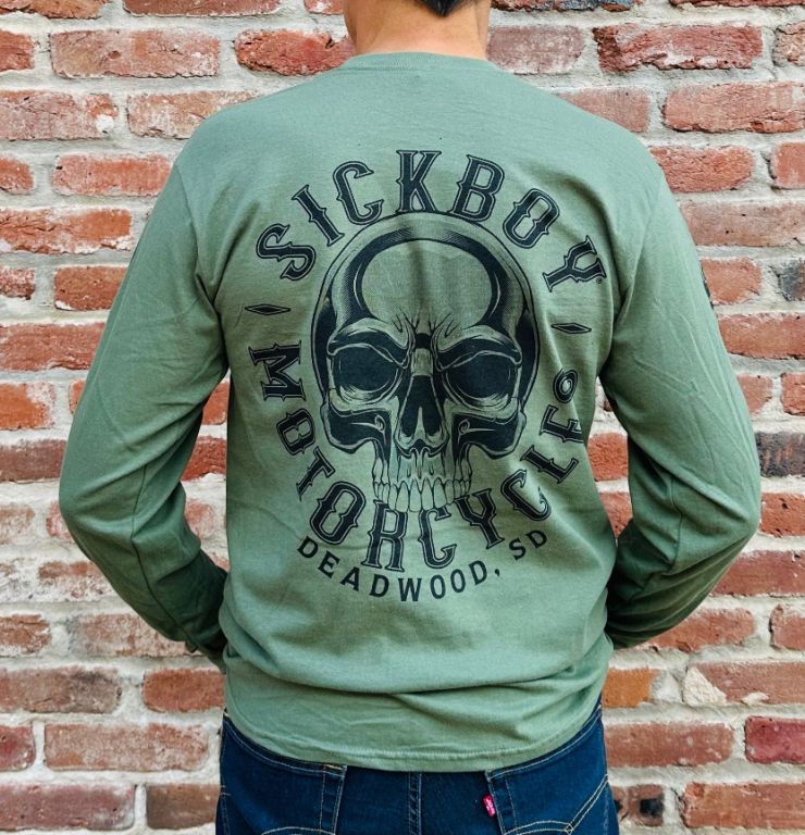 Green Black Skull Long Sleeve