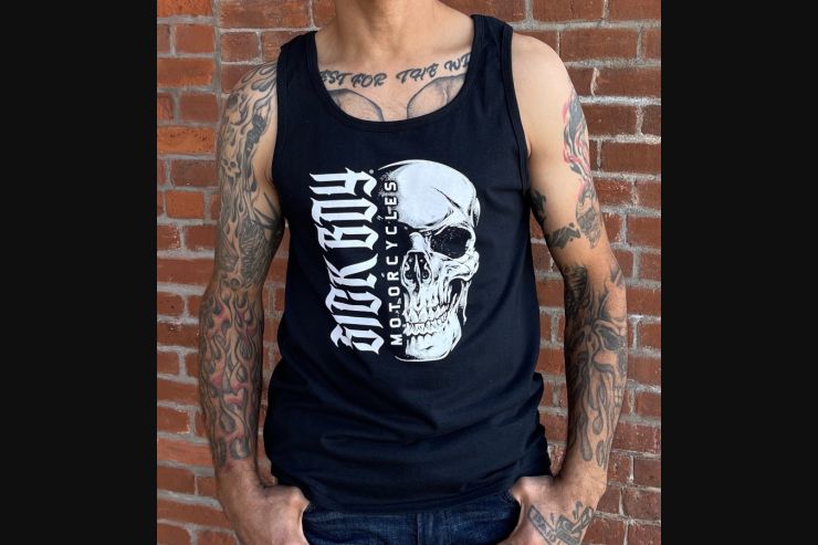 Faded Skull Black Tank Top