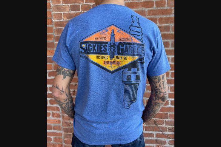 Blue Spark Plug T-shirt
