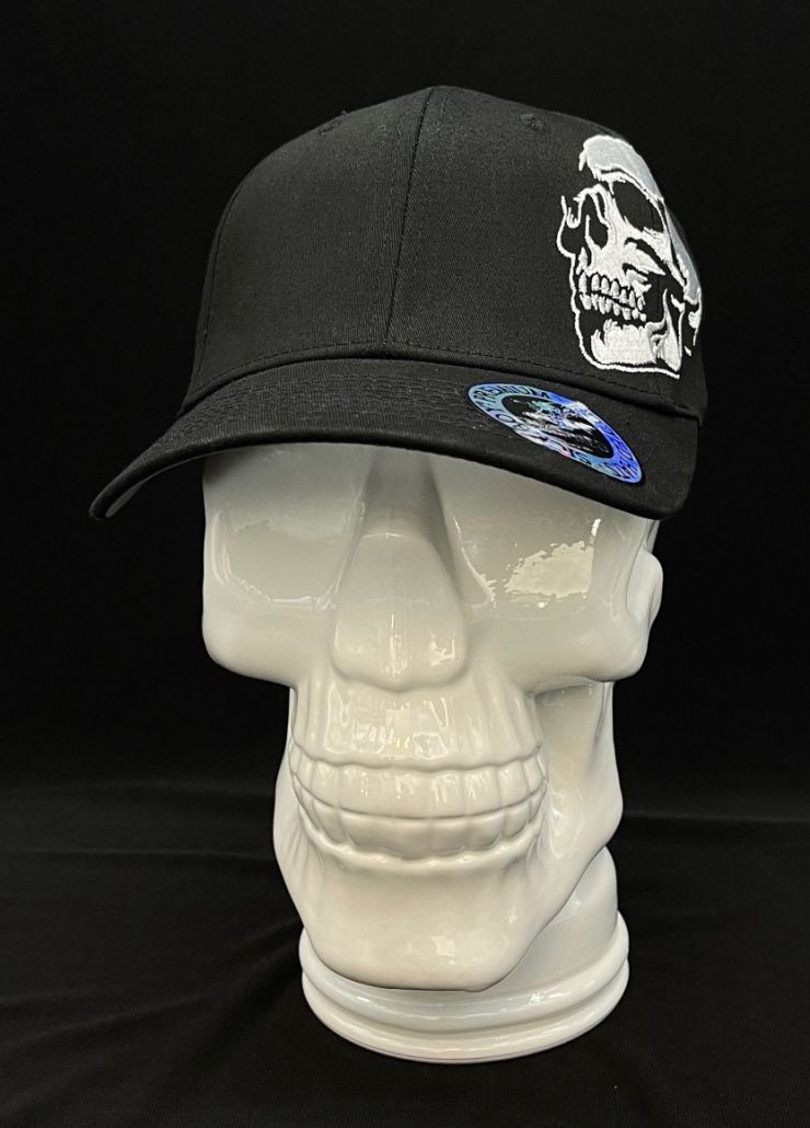 Curved Side Skull Fitted Cap