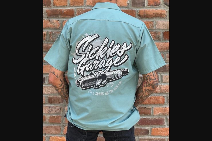 Green Sickies Garage Work Shirt