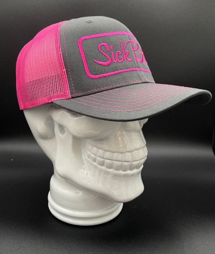 Sick Bitch Grey/Pink Snapback
