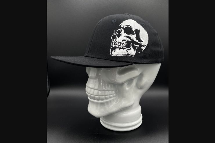 Flat Side Skull Fitted Cap