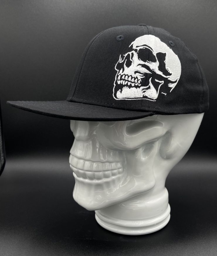 Flat Side Skull Fitted Cap