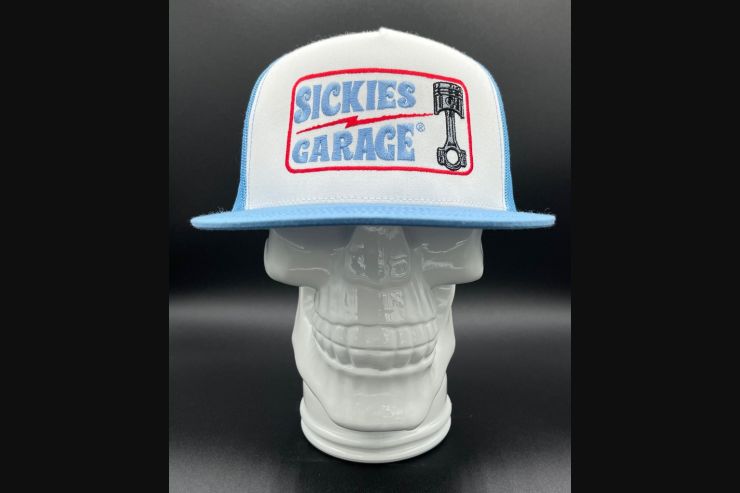 Blue Sickies Flat Piston Snapback hat