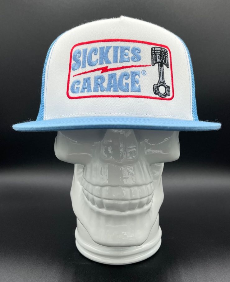 Blue Sickies Flat Piston Snapback hat