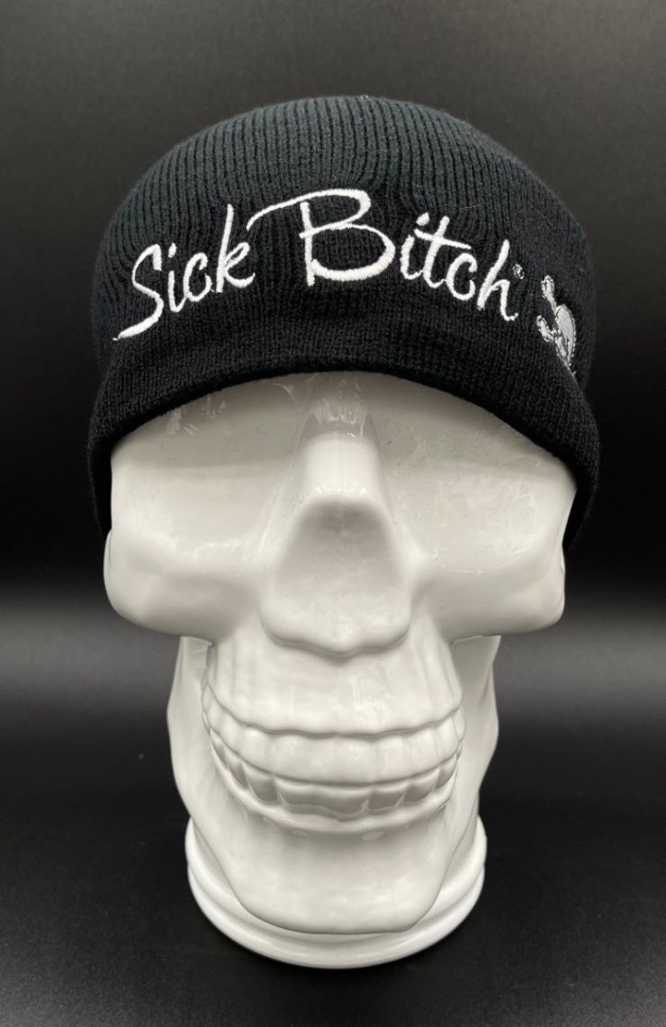 Sick Bitch Black Knit Cap