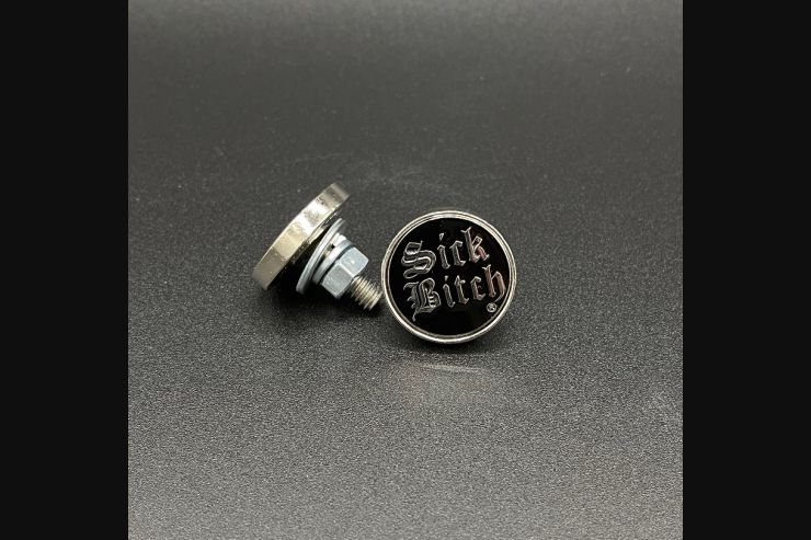 Sick Bitch license plate bolt set