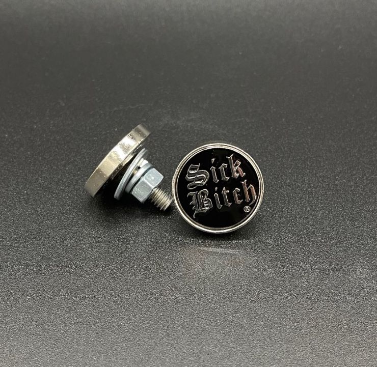 Sick Bitch license plate bolt set