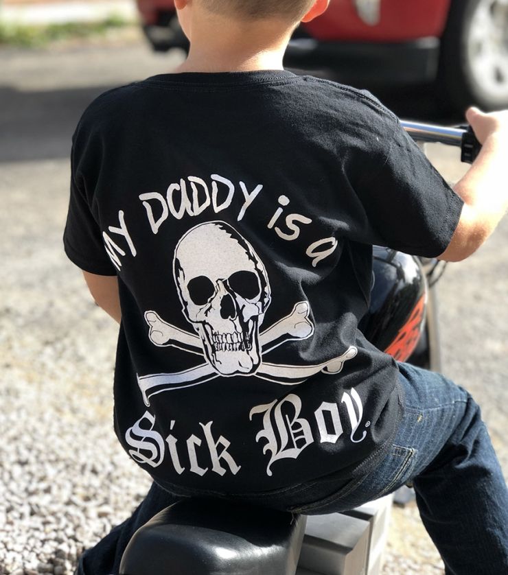 Kids "My Daddy is a Sick Boy" Black T-shirt
