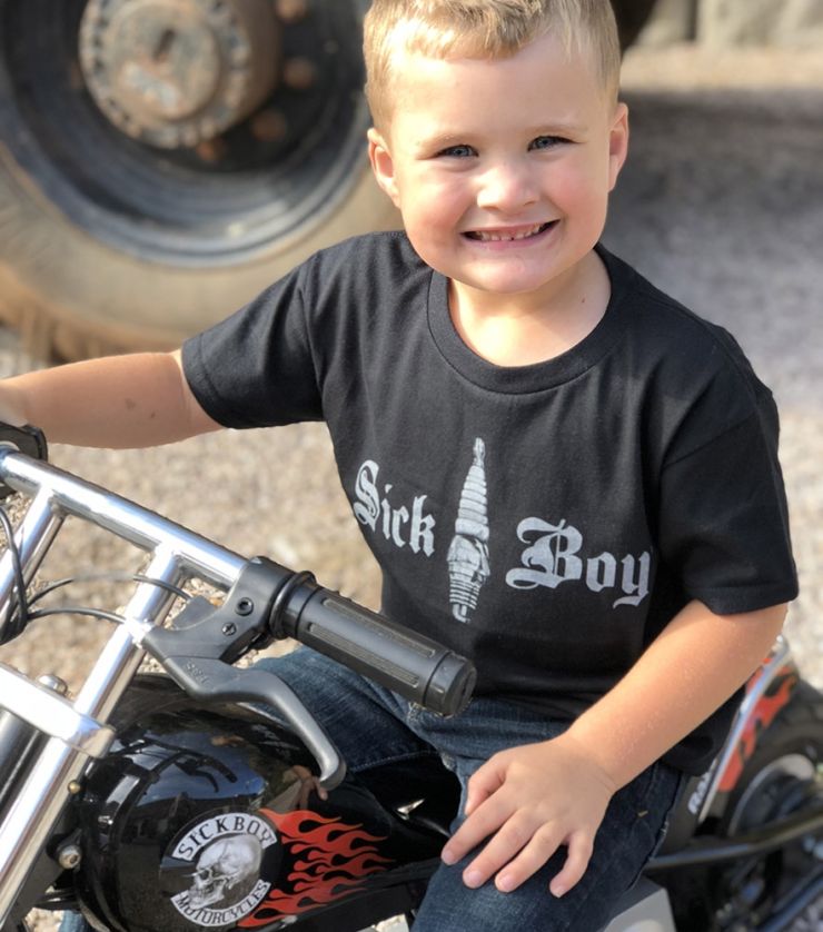 Kid's Sick Boy Black Spark Plug T-shirt