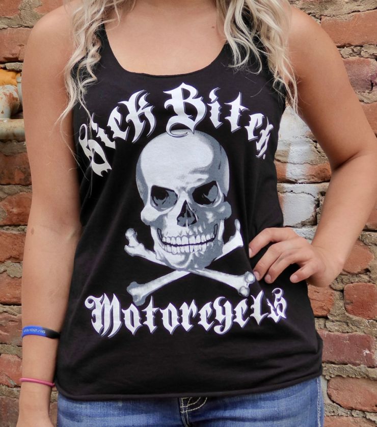 Sick Bitch Motorcycles Ladies Tri-blend Racerback Tank Top 
