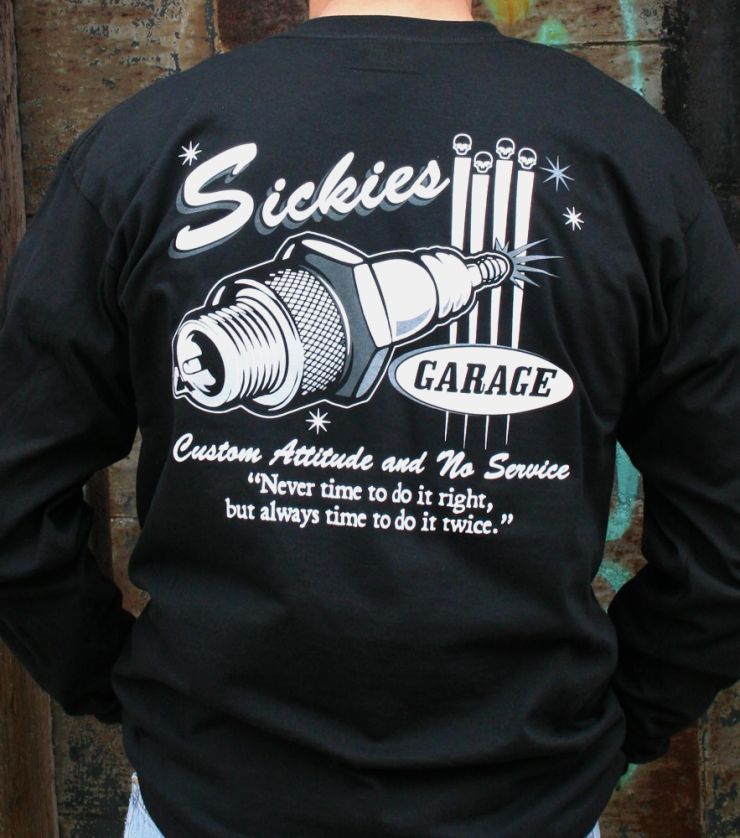 Black Sickies Garage Long Sleeve 
