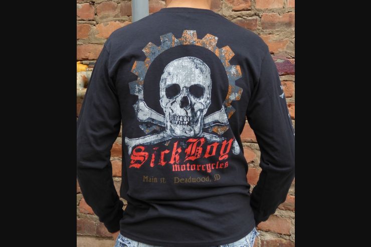 Sick Boy Motorcycles Men’s black Sick Boy Anniversary Long Sleeve T-shirt