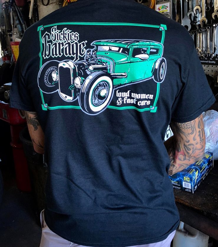 Sickies Garage Loud Women Fast Cars T-Shirt